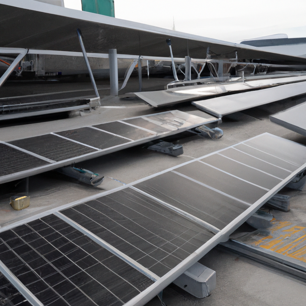 Instalace solárních panelů na střeše průmyslové budovy